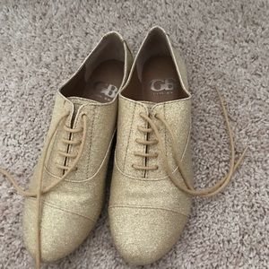Gianni bini gold sparkle shoes
